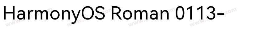 HarmonyOS Roman 0113字体转换